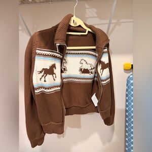 Abercrombie & Fitch Brown Knit Pullover